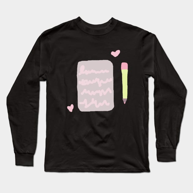 Aesthetic notes Long Sleeve T-Shirt by artoftilly